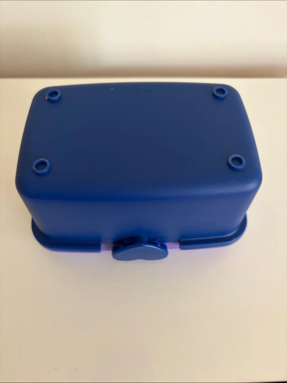 Purple and Blue Plastic Jewelry Box with Heart Latch